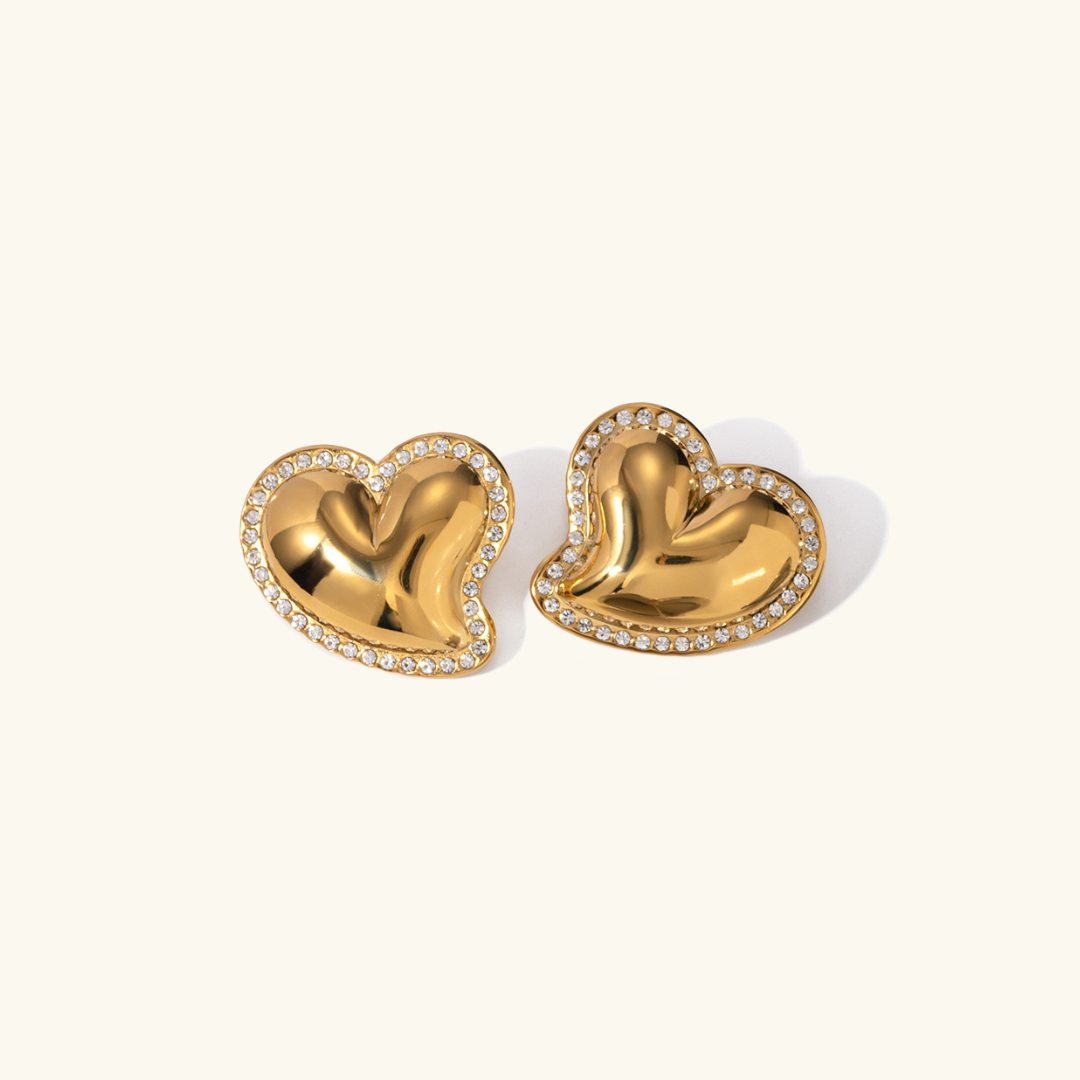 Luxe Heart Studs
