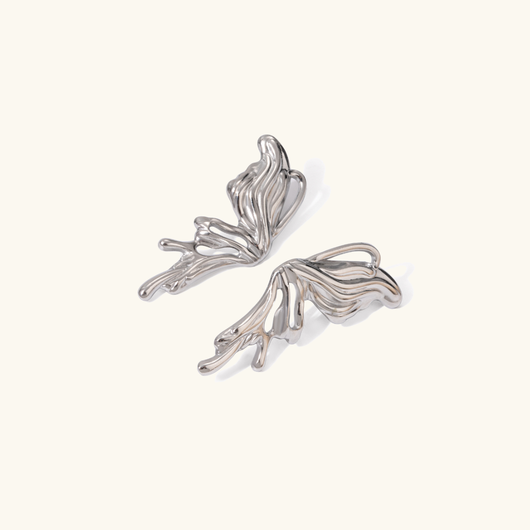 Estella Butterfly Silver Studs