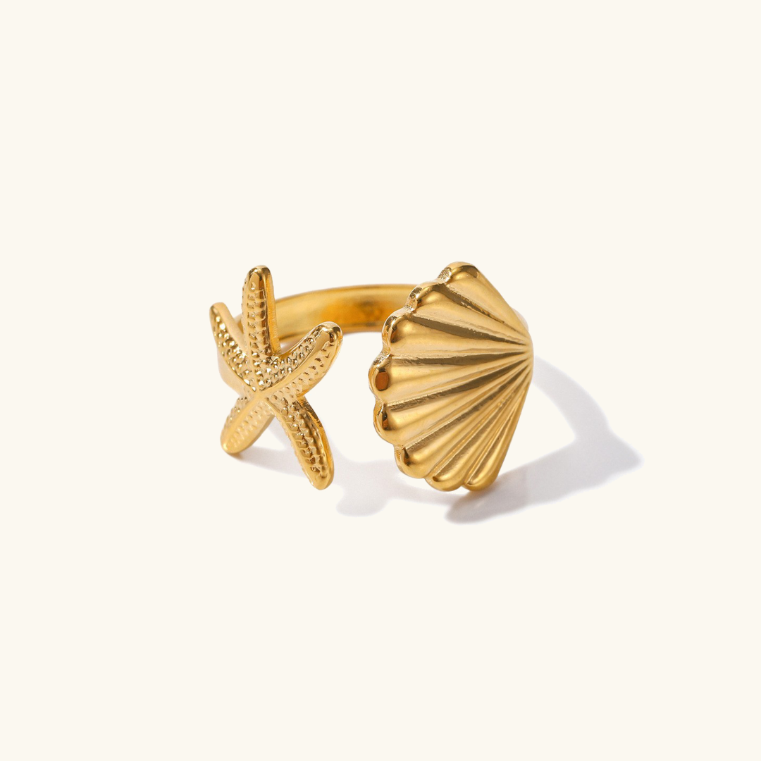 Oceanic Gold Ring Set