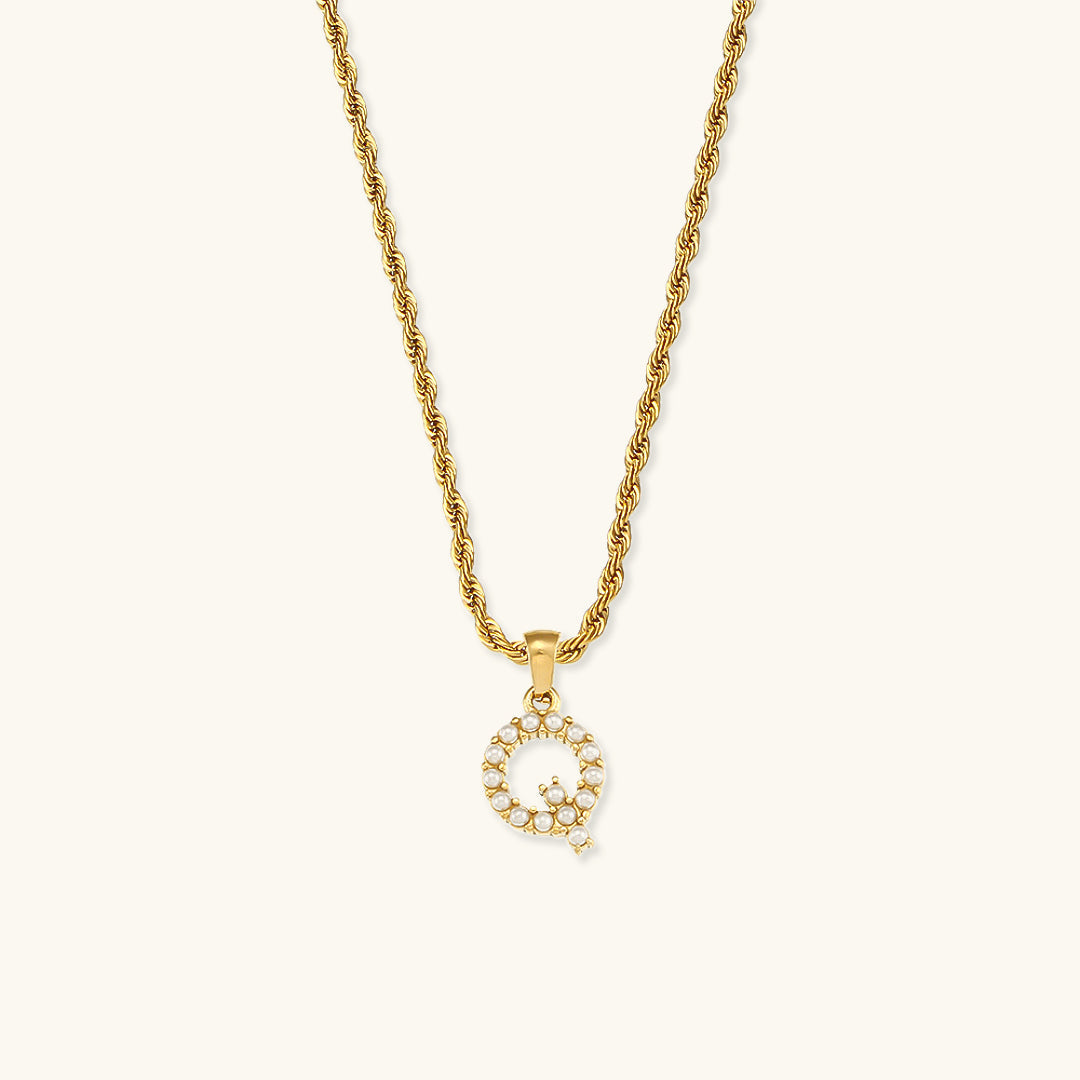 Personalized Pearl Initial Necklace