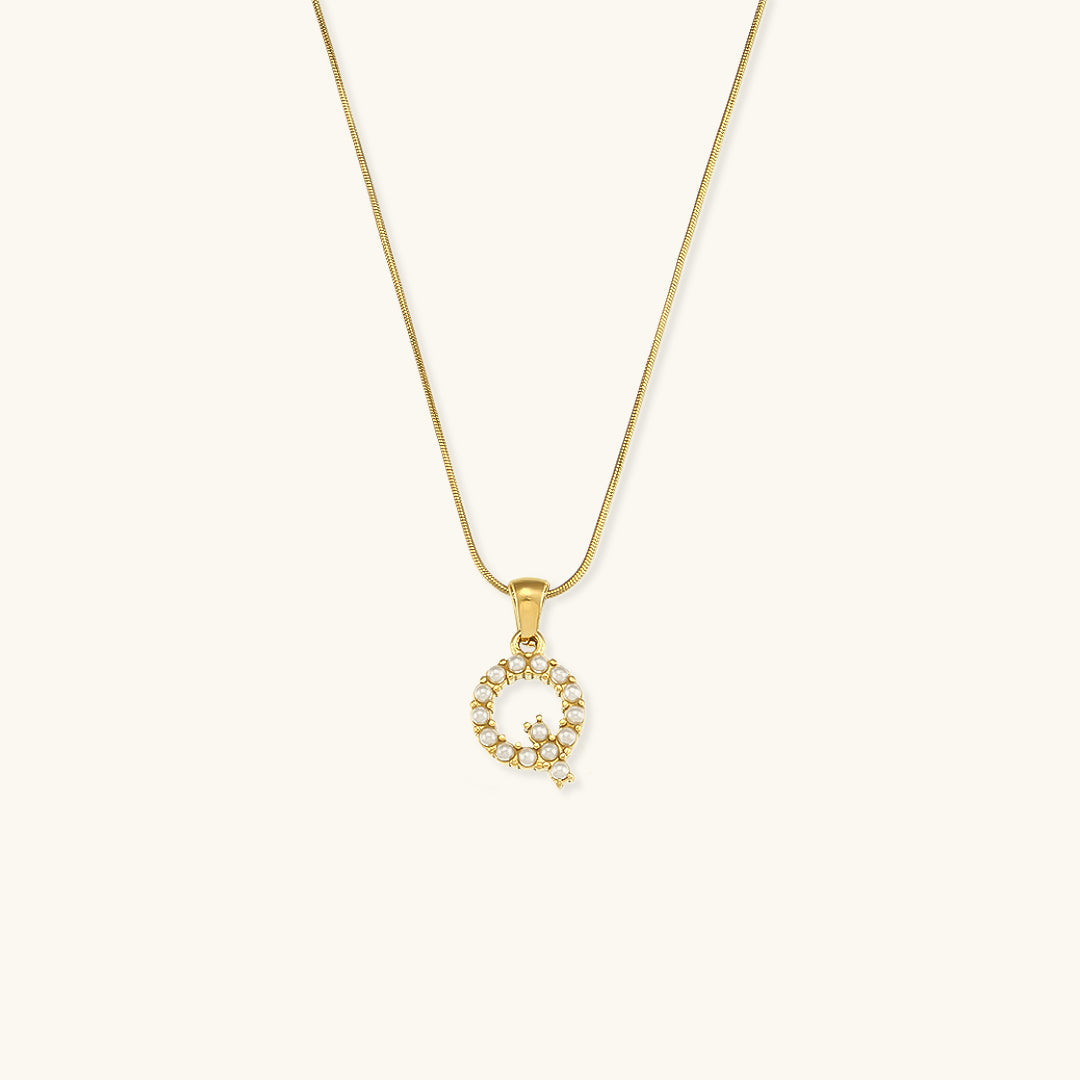 Personalized Pearl Initial Necklace
