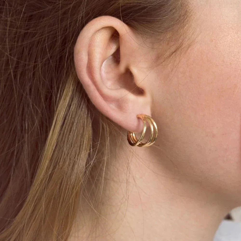 Elegant Gold Cradle Earrings