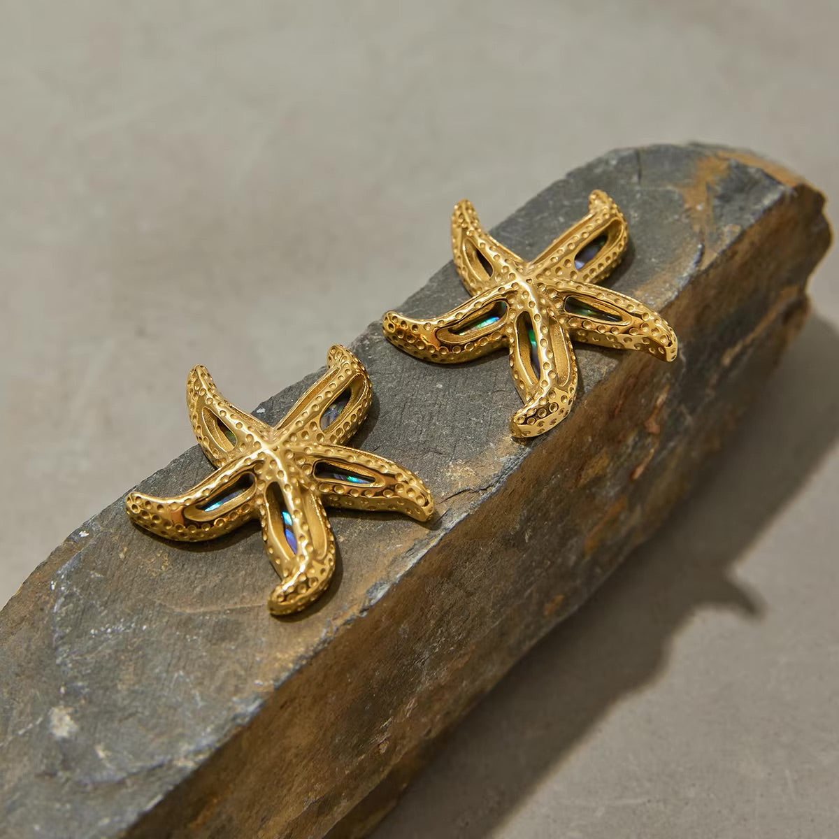 Oceanic Gold Starfish Dangles