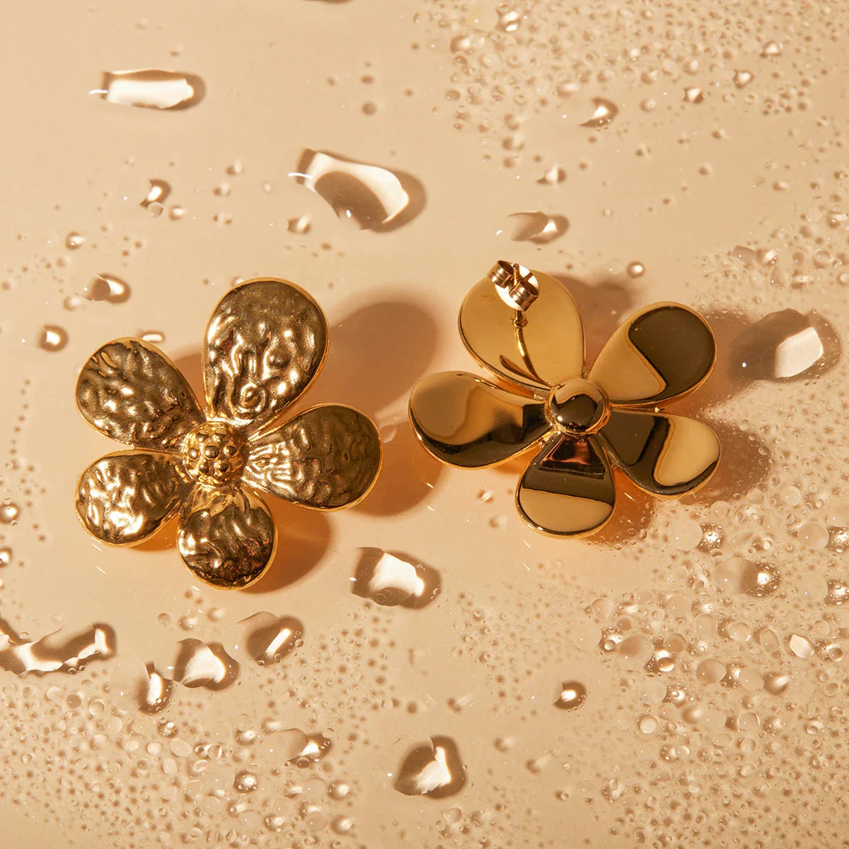 Golden Petal Earrings