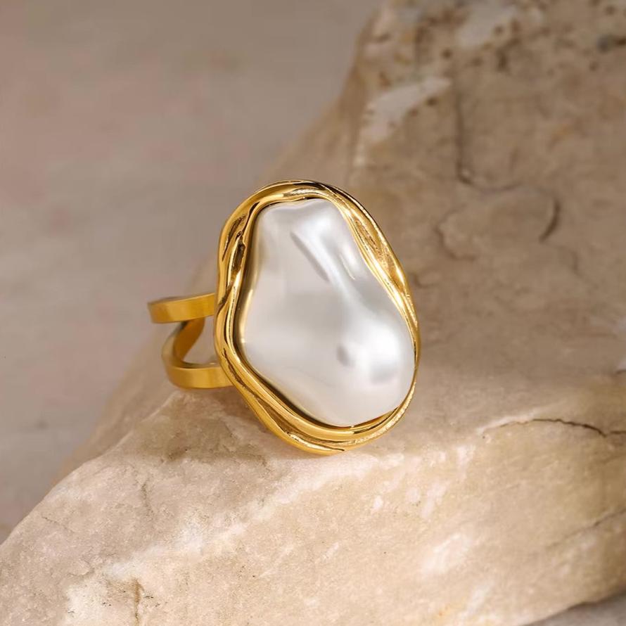 Ethereal Pearl Statement Ring