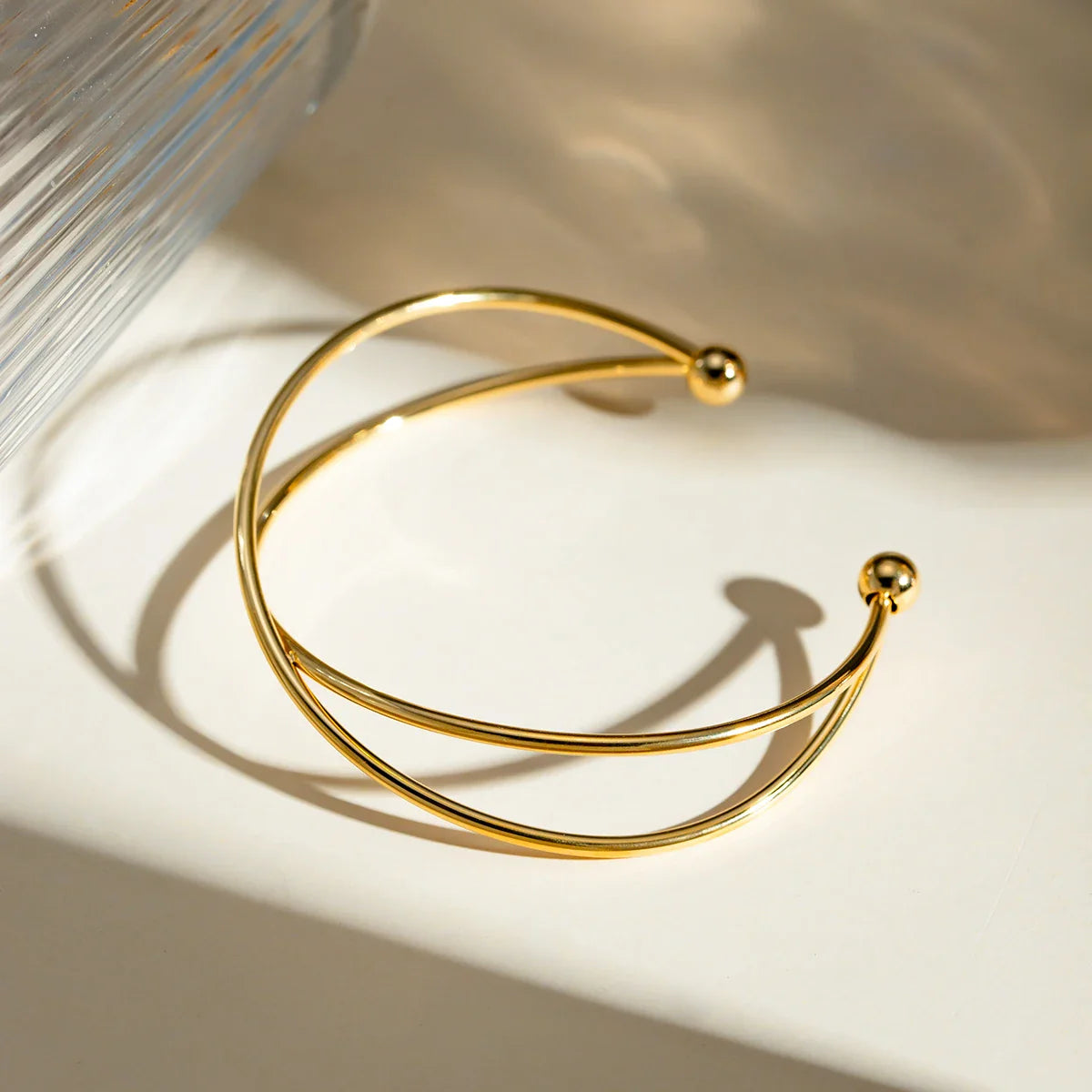 Modern Gold Cross Bracelet