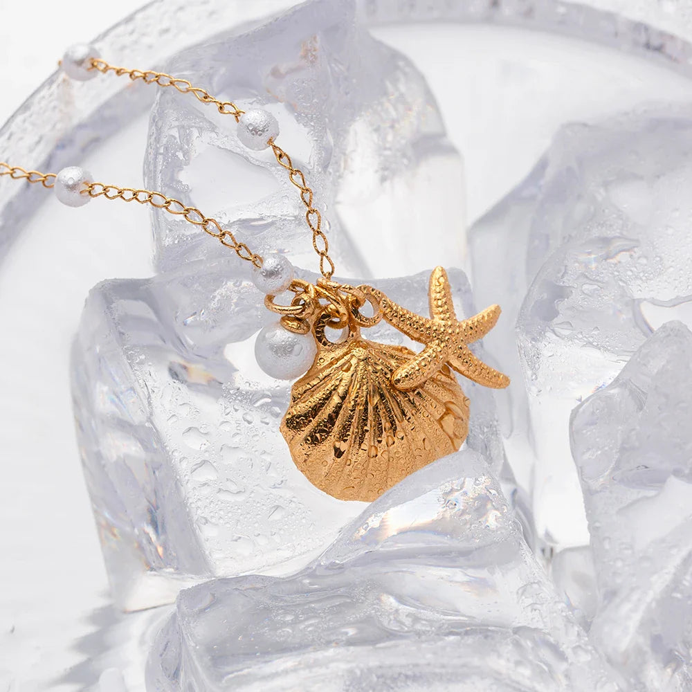 Ocean's Embrace Pearl Necklace