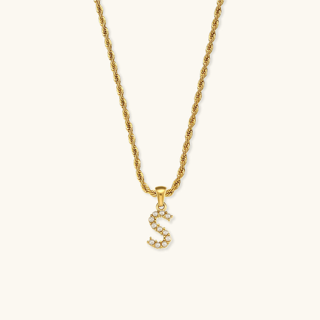 Personalized Pearl Initial Necklace