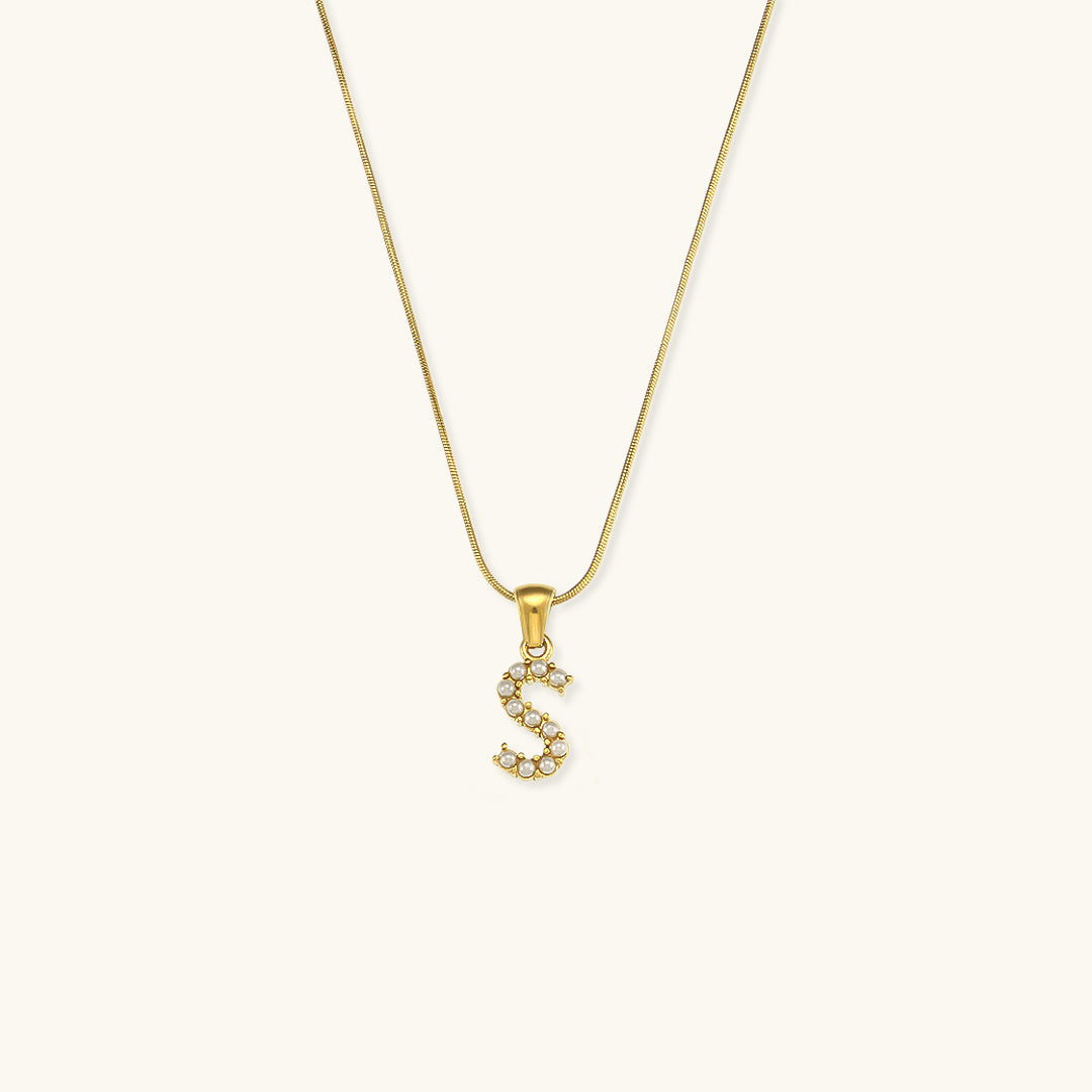 Personalized Pearl Initial Necklace