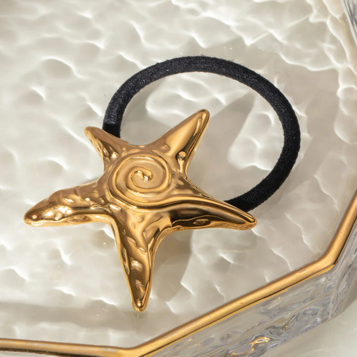 Golden Starfish Cuff Bracelet