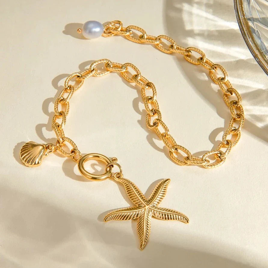 Ocean's Embrace Pearl Bracelet