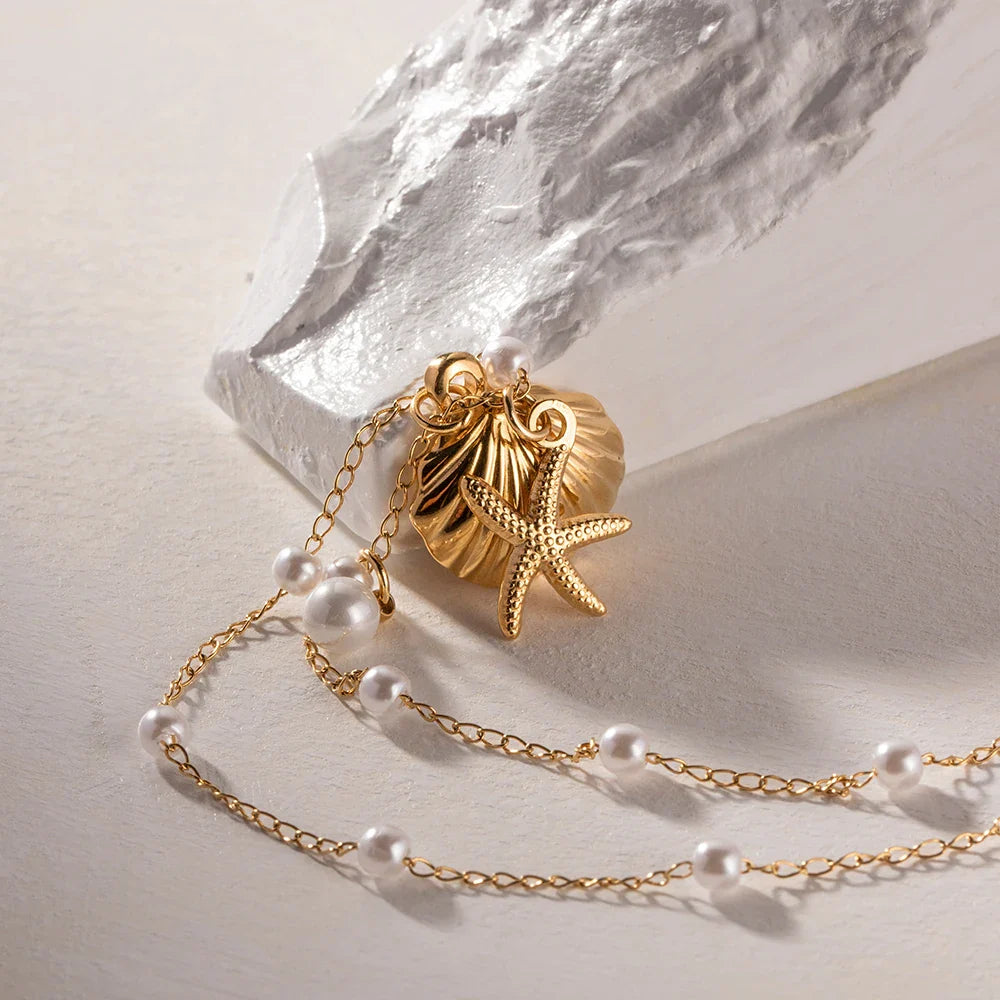 Ocean's Embrace Pearl Necklace