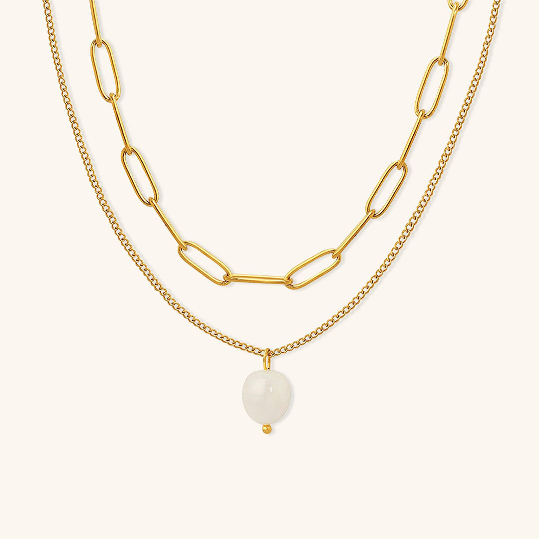 Luxe Pearl Chain Necklace