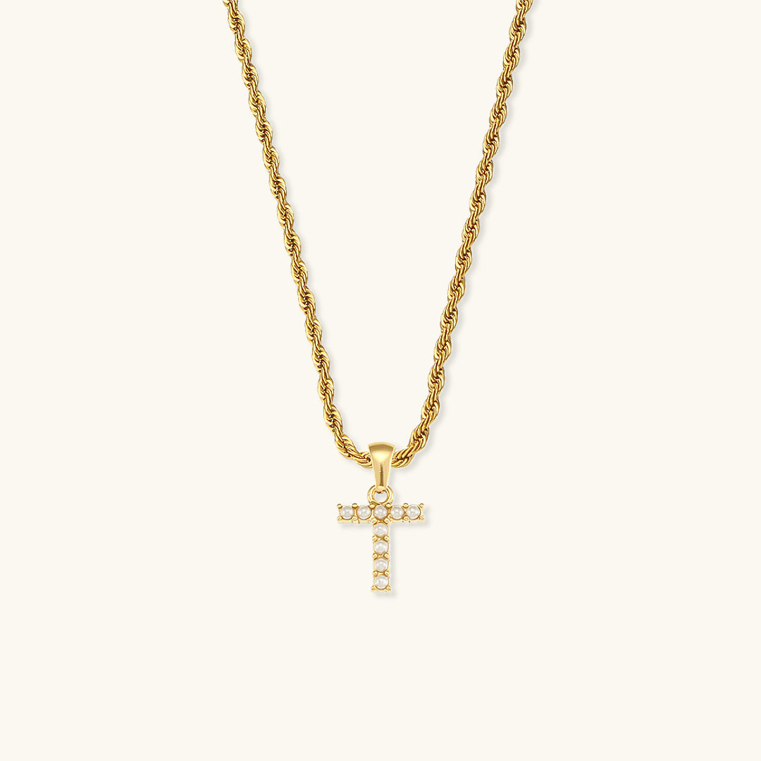 Personalized Pearl Initial Necklace