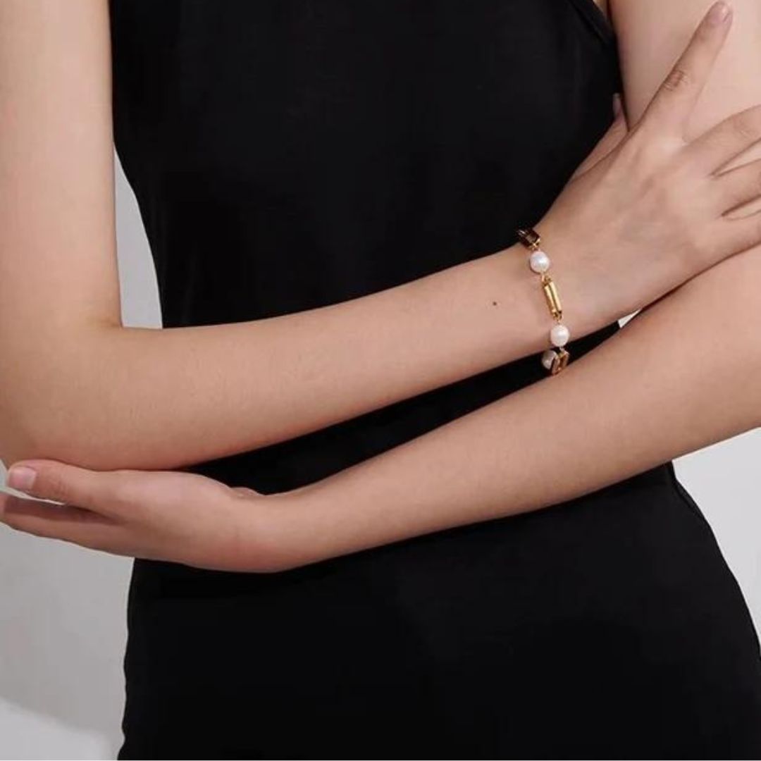 Luxe Pearl Chain Bracelet
