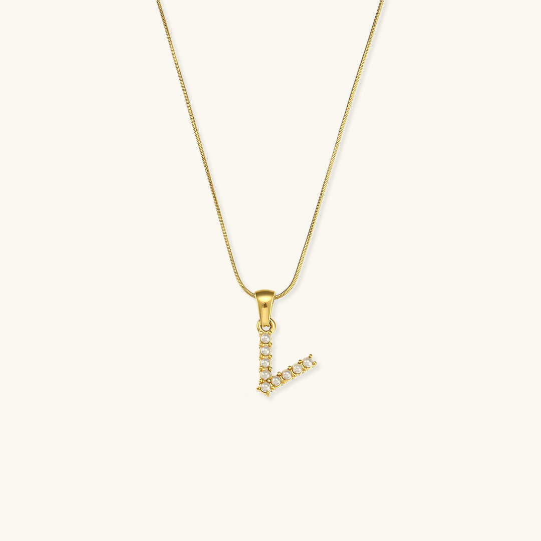 Personalized Pearl Initial Necklace