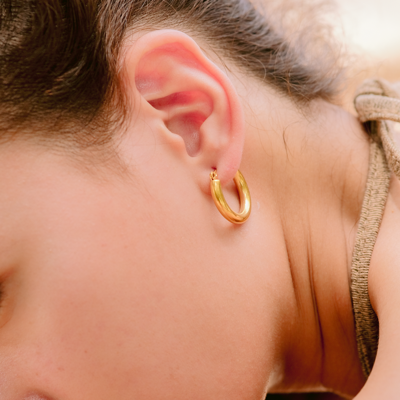 Elegant Gold Plated Hoop Earrings