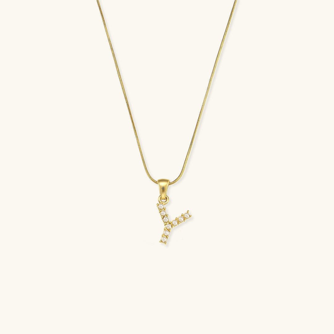 Personalized Pearl Initial Necklace