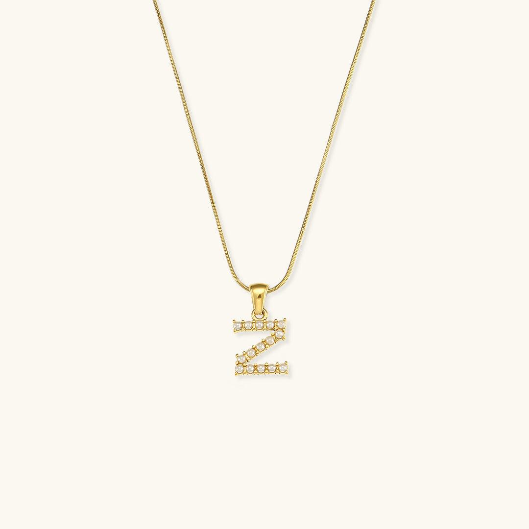 Personalized Pearl Initial Necklace