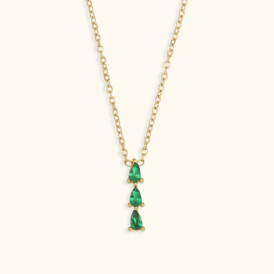 Alana Teardrop Diamond Simulant Necklace