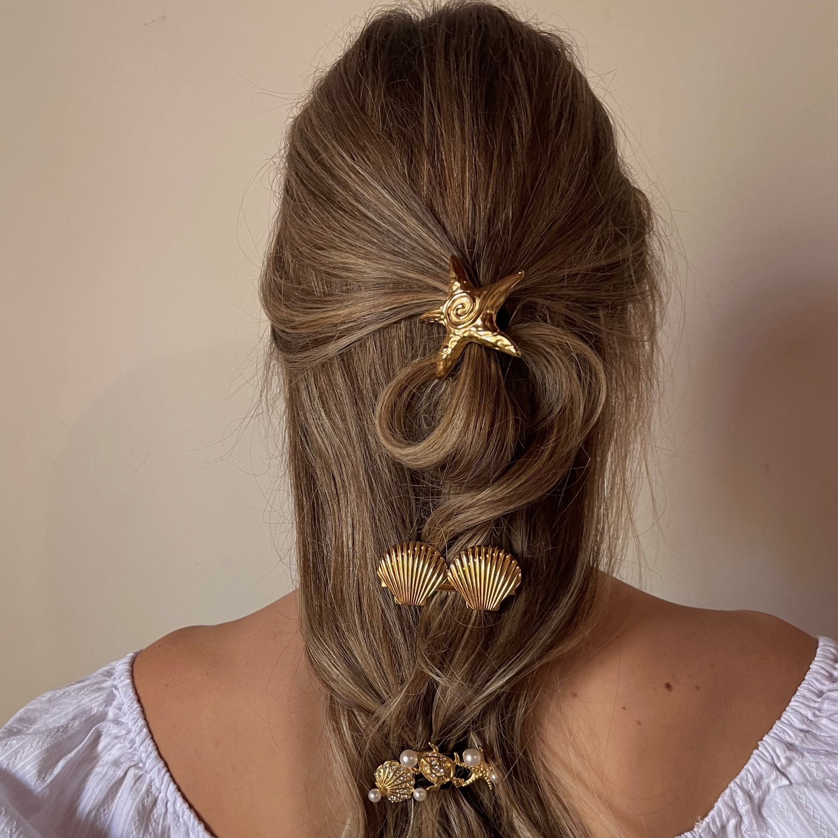 Seashell Gold Hair Accent