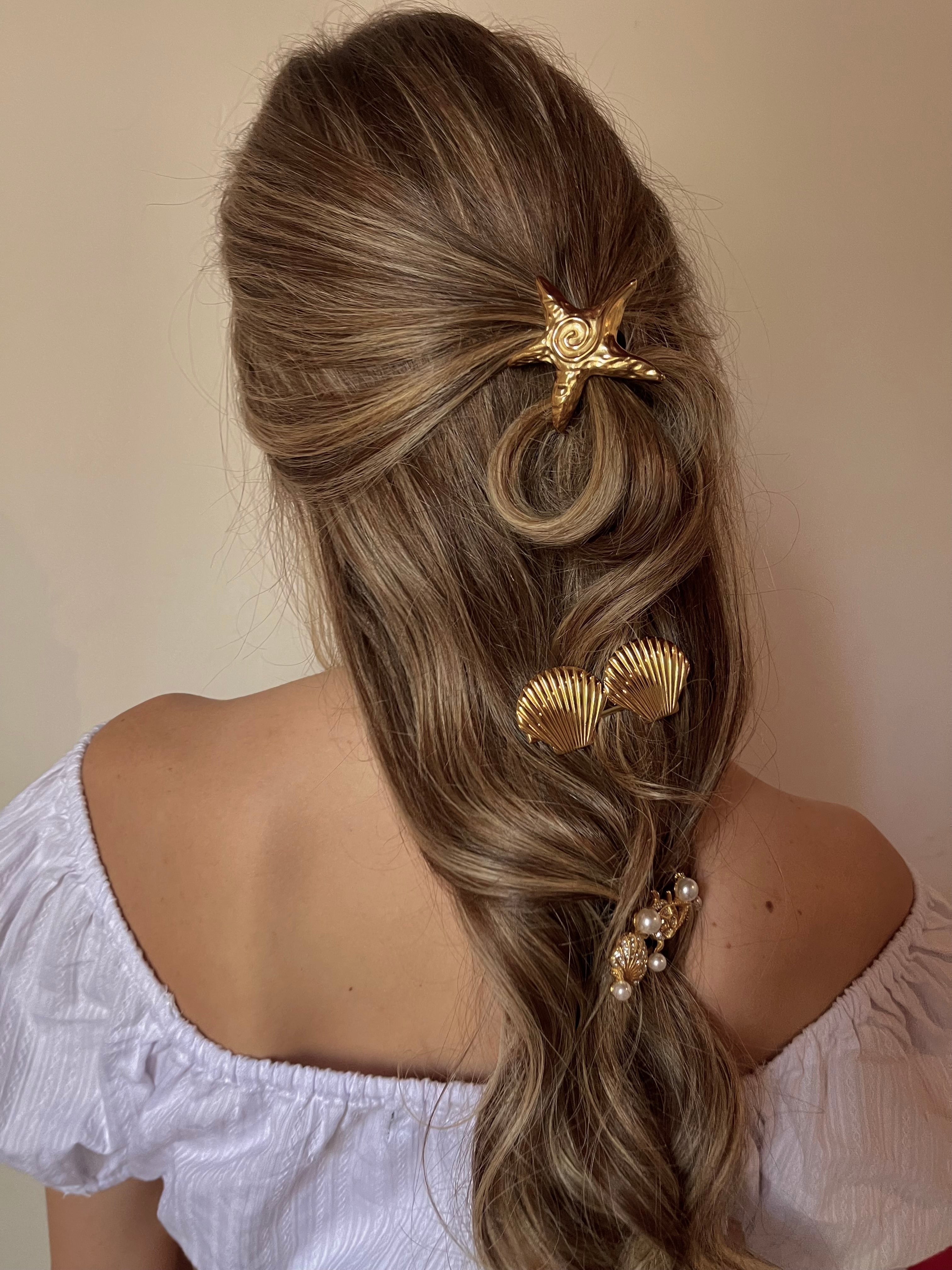 Seashell Gold Hair Accent