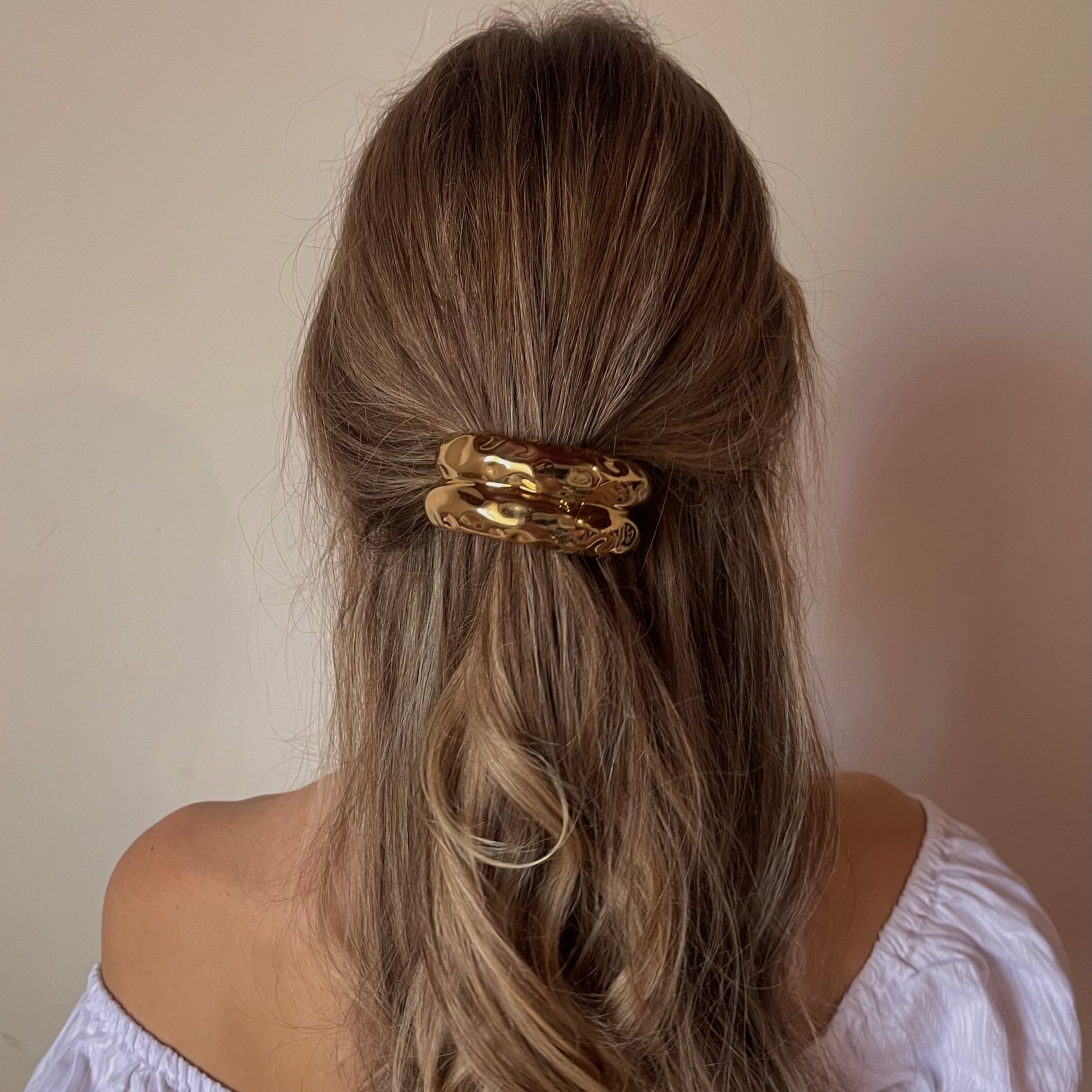 Hammered Arch Hair Cuff
