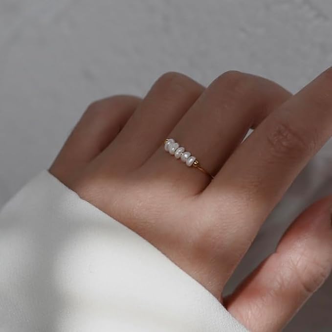Luxe Pearl Gold Band