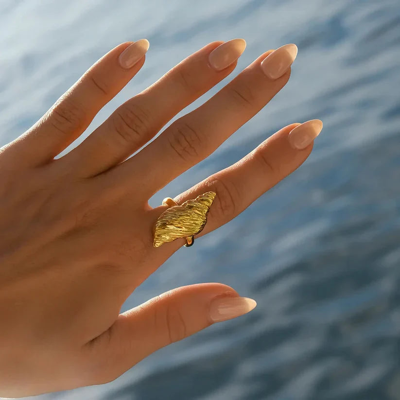 Ocean Whisper Gold Ring
