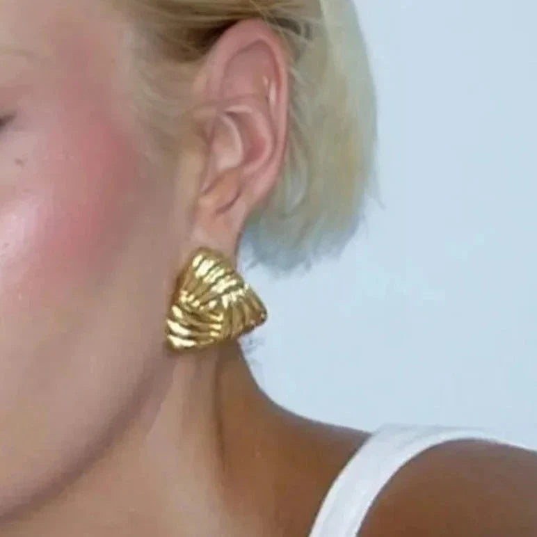 Brigitte Geometric Gold Earrings