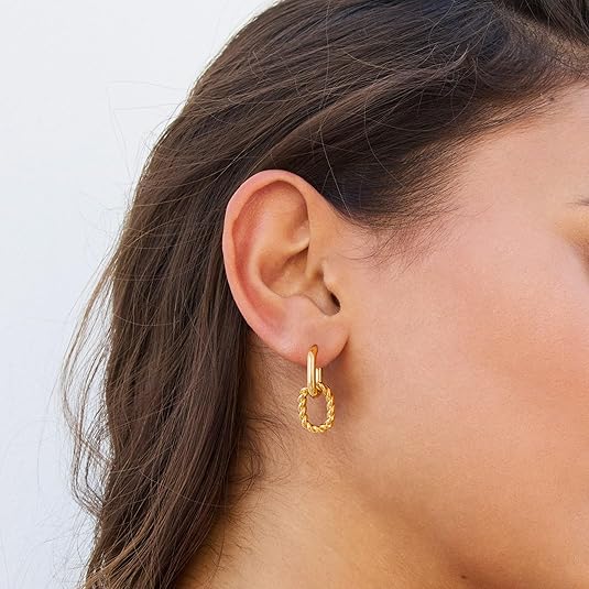 Twisted Aura Gold Hoops
