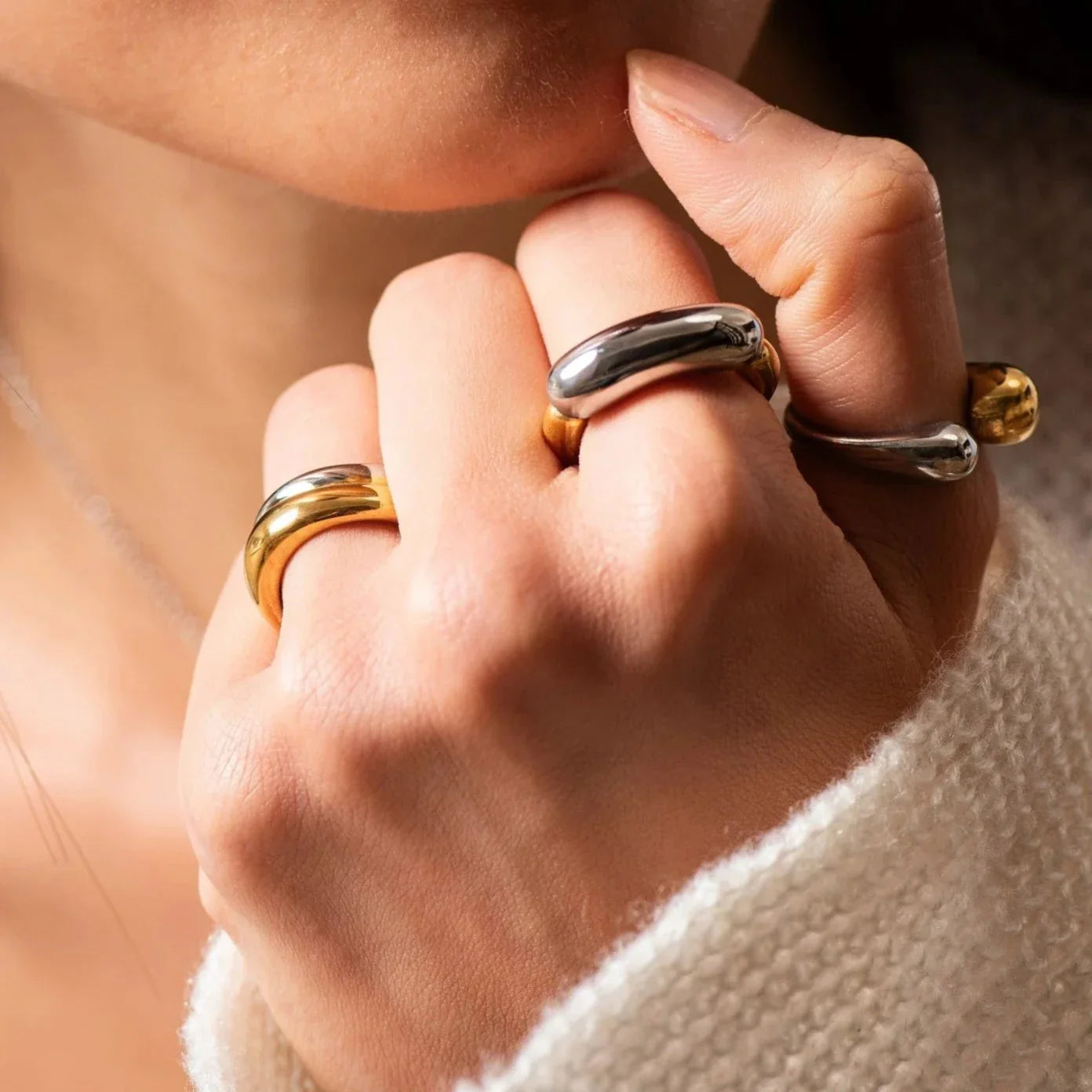 Nova Two-Tone Gold Band