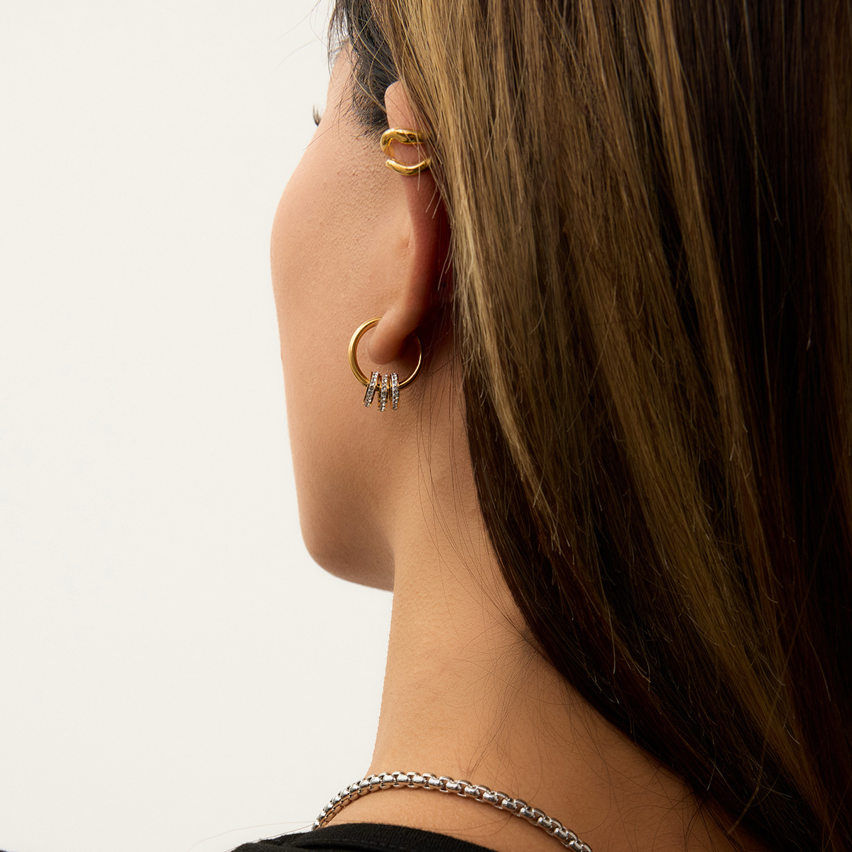 Rosiel Sculpted Gold Ear Cuffs