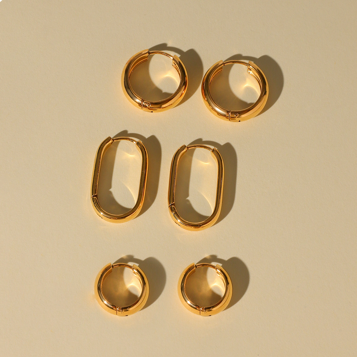 GlowStack Gold Hoop Trio