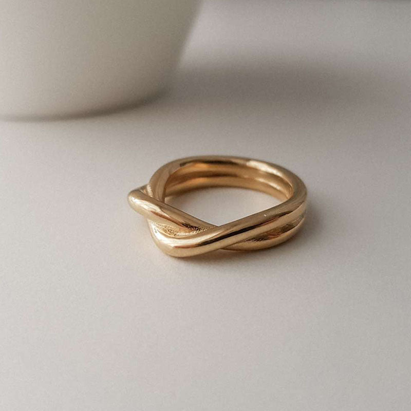 Twisted Bliss Gold Ring