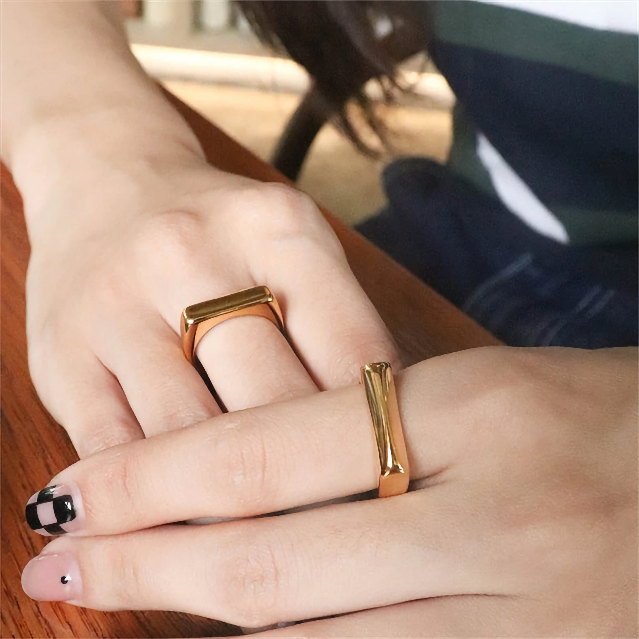 Aura Geometric Gold Ring