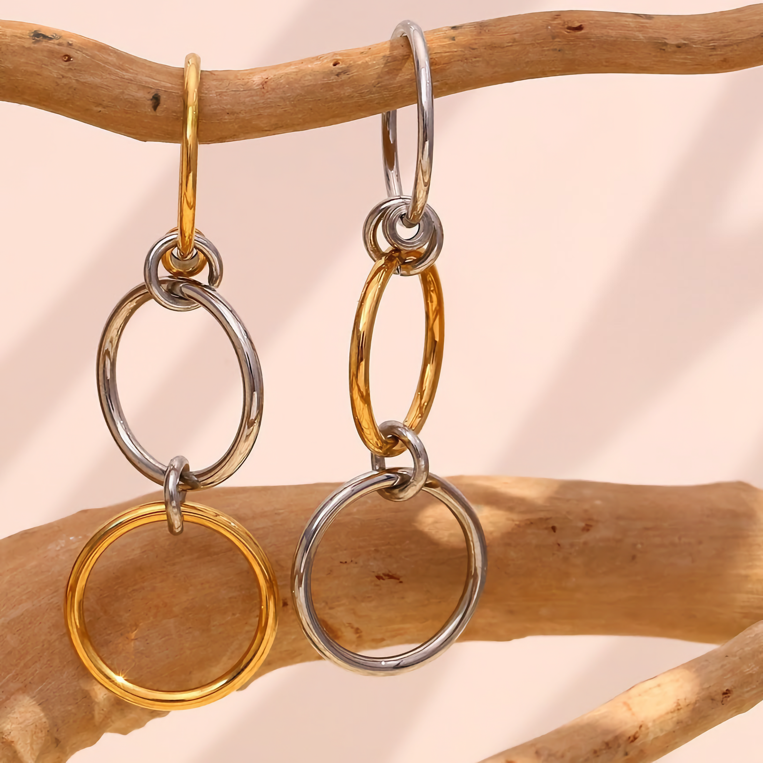 Chic Duo-Tone Ring Set