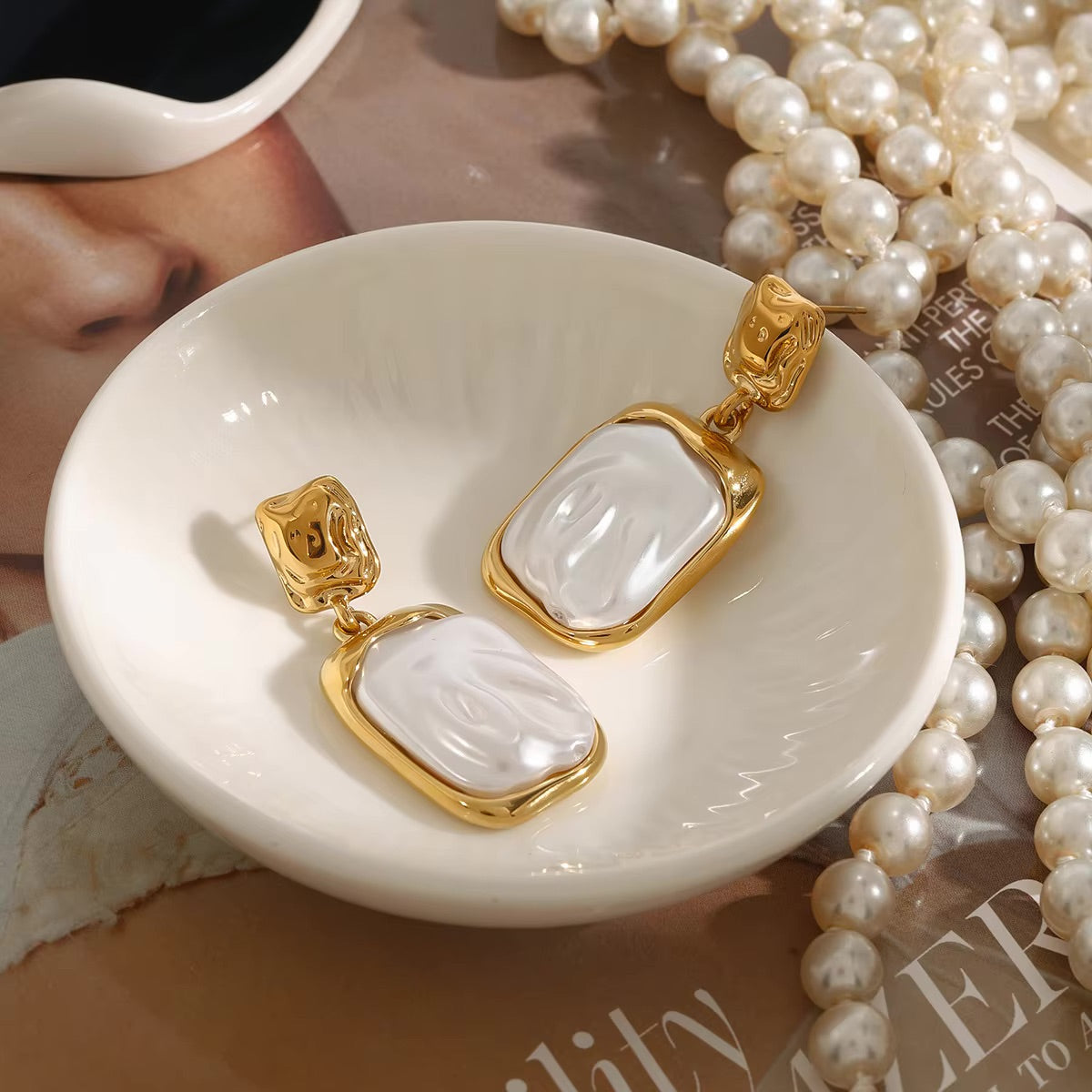Brittany Baroque Pearl Earrings