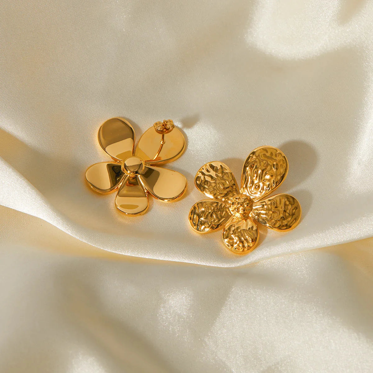 Golden Petal Earrings