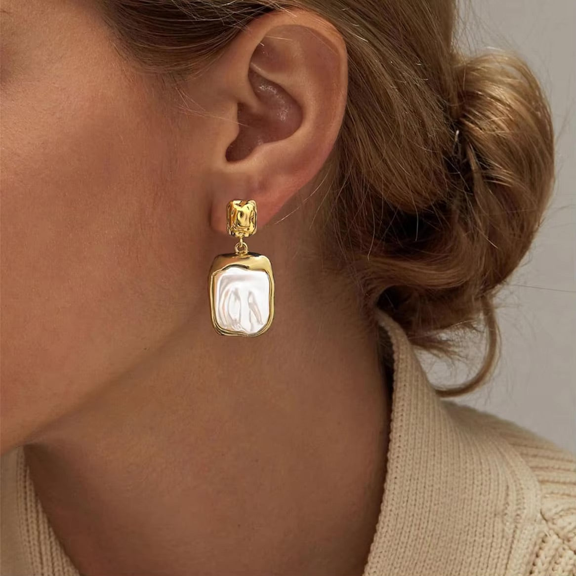 Brittany Baroque Pearl Earrings