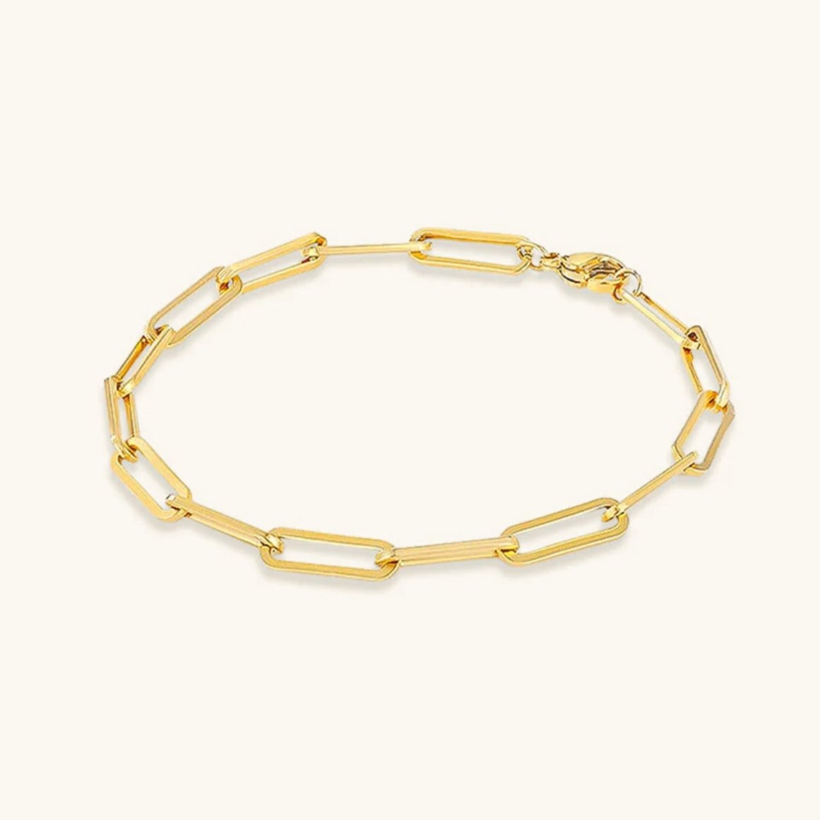 Retro Gold Paperclip Bracelet