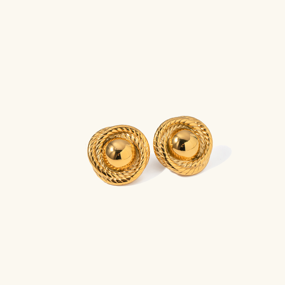 Ariadne Challah-Inspired Gold Earrings