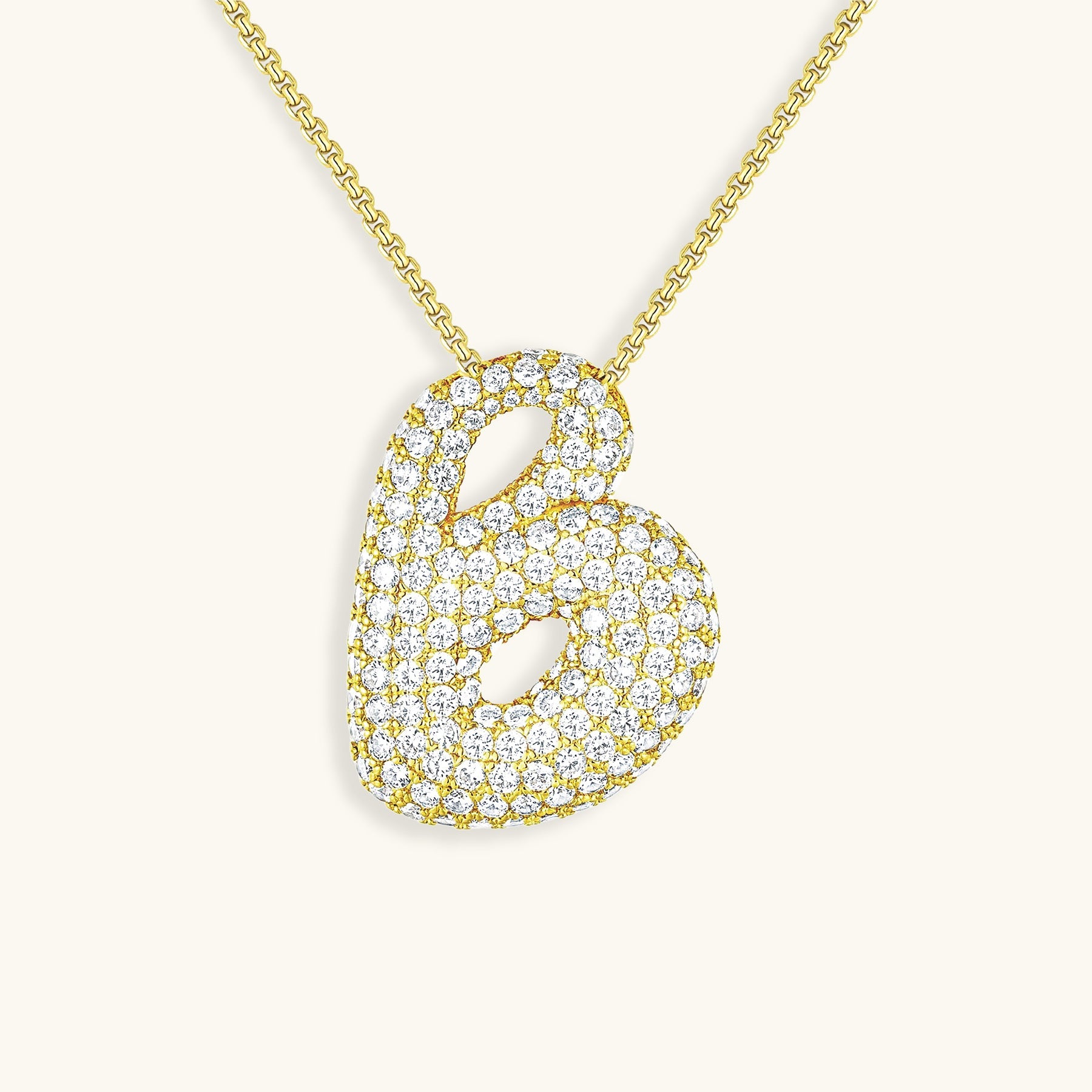 Bespoke Diamond Initial Pendant Necklace
