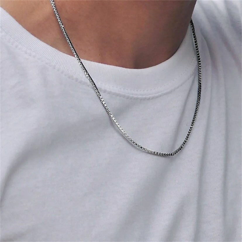 Elegant Gold Box Chain Necklace
