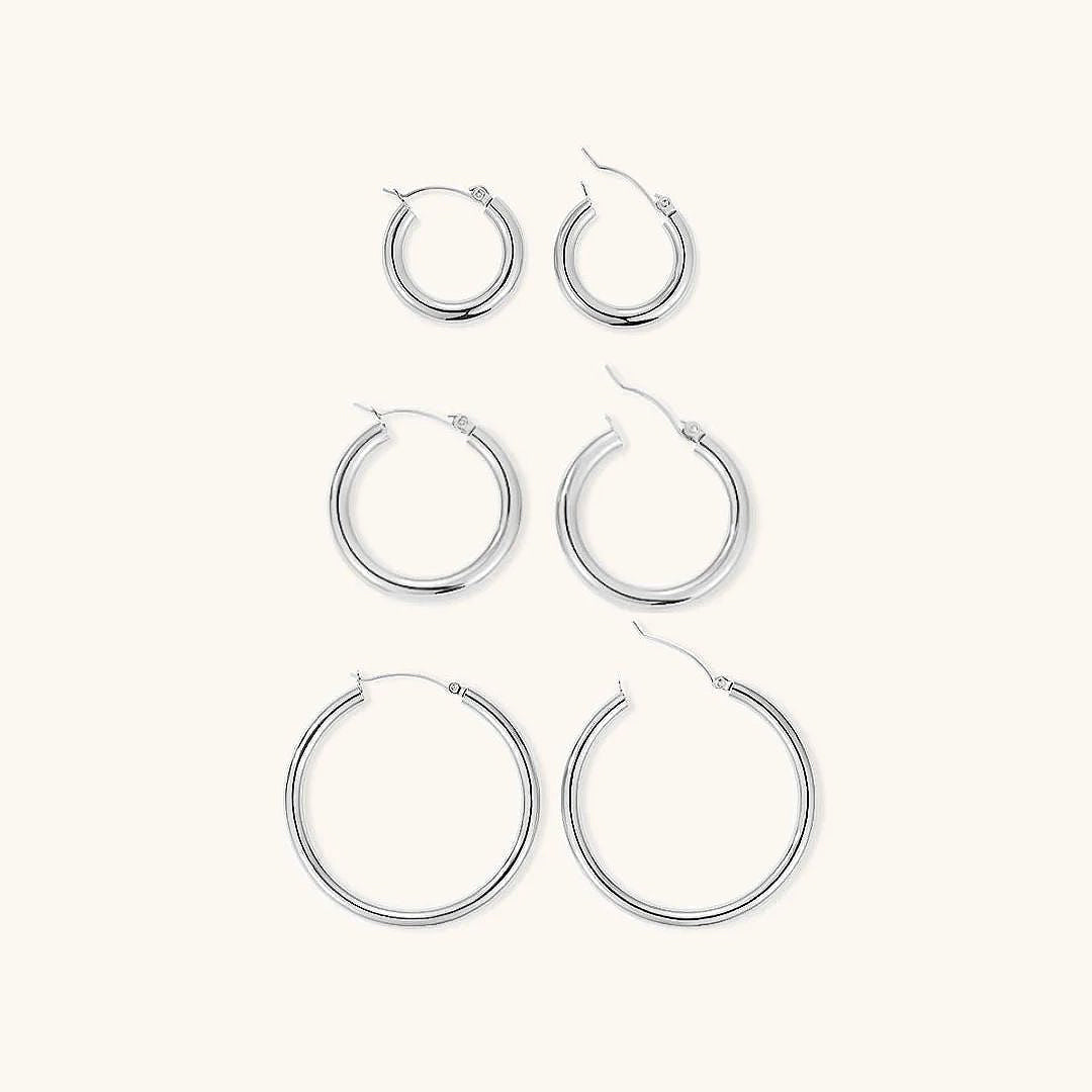 Chunky Gold & Silver Statement Hoops