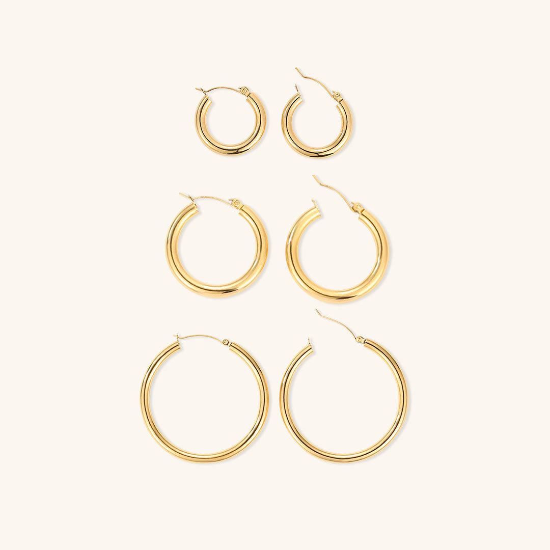 Chunky Gold & Silver Statement Hoops