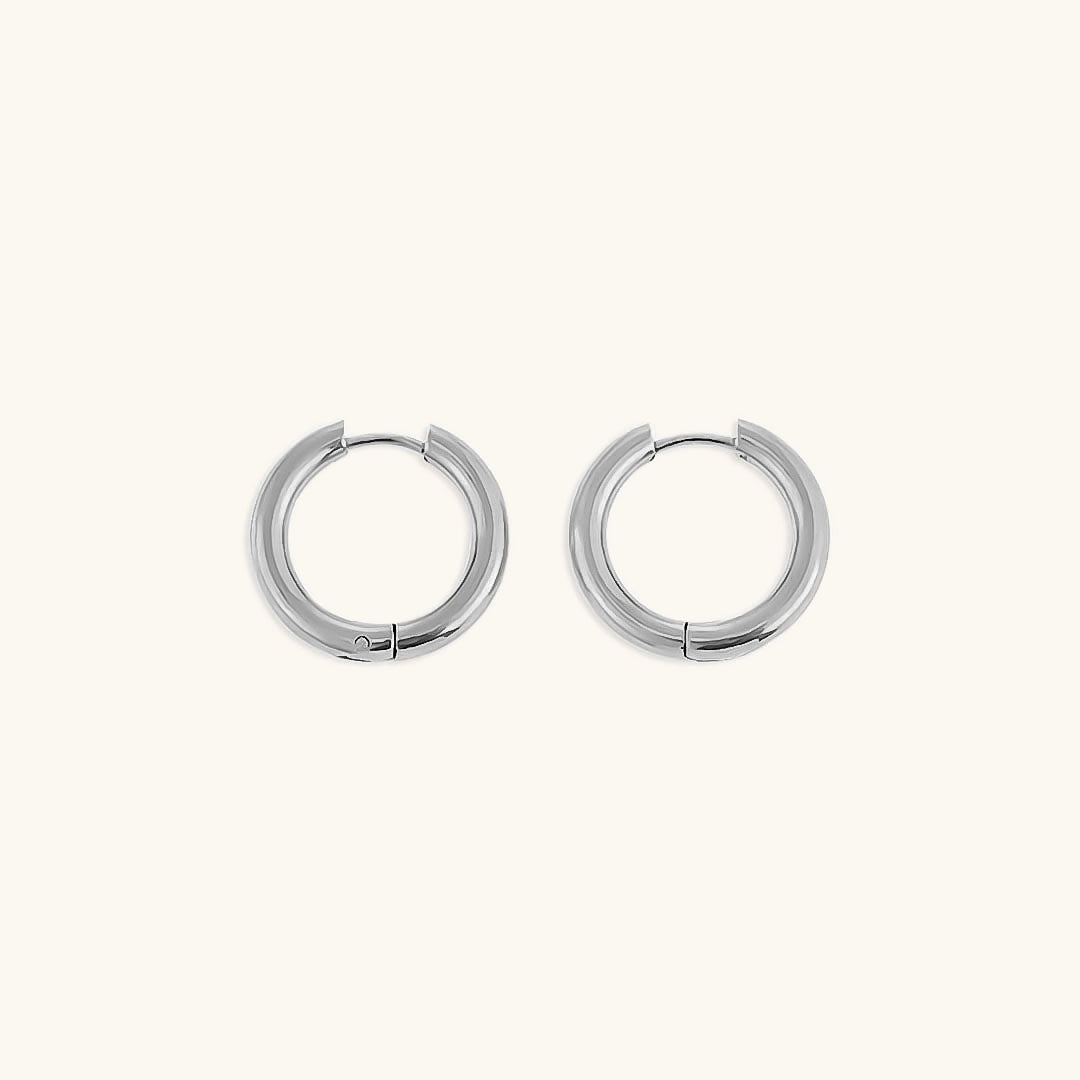 Elegant Gold & Silver Hoops Set