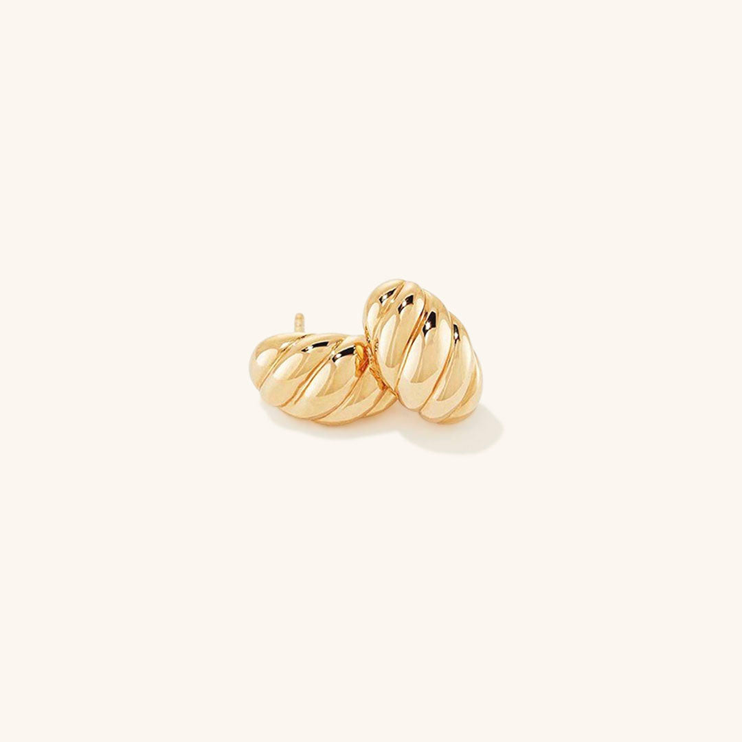 Golden Croissant Hoops