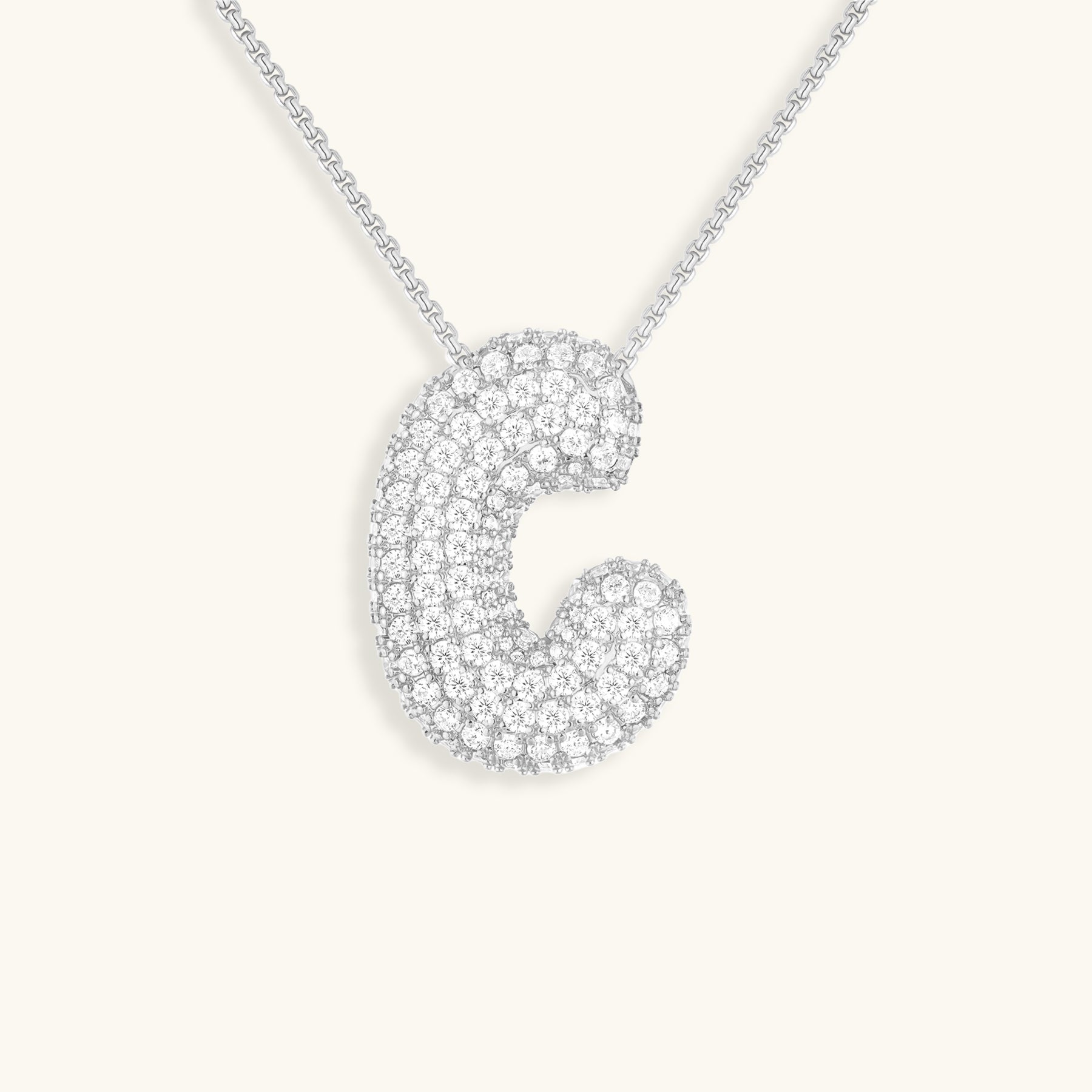 Bespoke Diamond Initial Pendant Necklace