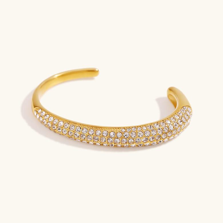 Elara Pave Diamond Bangle
